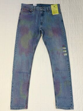 Levi’s 512 Slim Taper Splatter Paint Faded Dye Denim Jeans - NWT Size 33x34